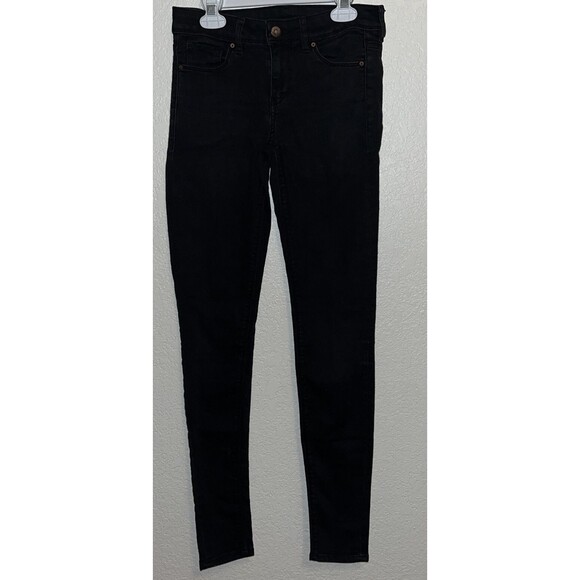 H&M Divided Denim Stretch Leg Skinny Jeans Size 6 Black - Picture 1 of 6